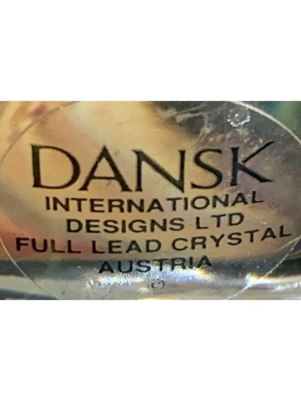 Dansk Ram Figurine Lead Crystal Austria Clear 3.75